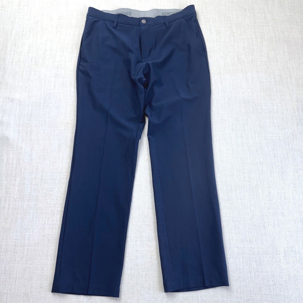 Adidas Mens Ultimate365 Golf Pants Navy Blue Flat Front Stretch Trousers 32x30